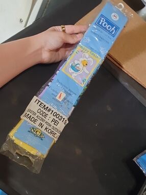 Winnie the Pooh Easter Garden Flag - Blue Bunny Illustration